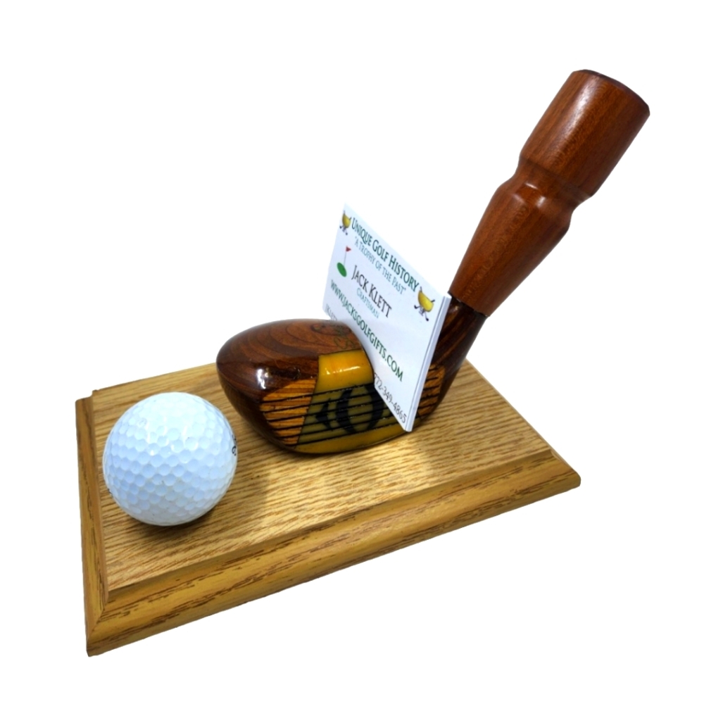 Vintage Sam Snead GOLF CLUB Business Card Pen holder desk Office decor plaque